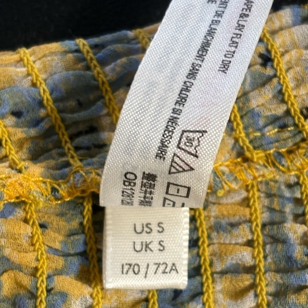 Free People Intimately Dream State Shorts 
Yellow Smocked Pull On Ruffle… - Picture 10 of 10